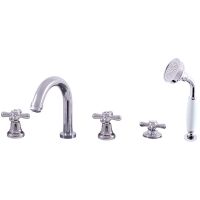 Смеситель на борт ванны Rav Slezak Morava retro MK162.5P Хром — фото 1, Смесители на борт ванны