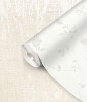Обои Prima Italiana Monte Rosa 80672 Винил на флизелине (1,06*10) Белый/Бежевый, Цветы/Орнамент — фото 3, Обои для стен