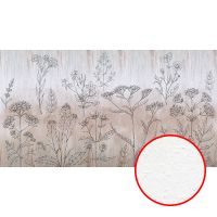 Фреска Ortograf Grafika Natura 31532 Фактура бархат FX Флизелин (5*2,7) Бежевый/Серый, Цветы — фото 1, Фрески