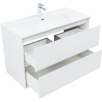 Товар: Тумба под раковину Aquanet Милан 100 336370 подвесная Белый глянец - фото 3 Тумба под раковину Aquanet Милан 100 336370 подвесная Белый глянец — фото 3, Тумбы под раковину