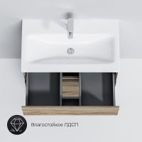 Тумба под раковину AM.PM Gem S 75 M91FSX0752OF Светлый дуб — фото 6, Тумбы под раковину