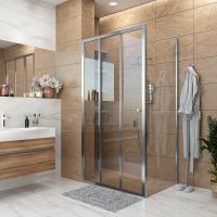 Товар: Душевая дверь Grossman Falcon 90 GR-D90Fa профиль Хром стекло прозрачное - фото 6 Душевая дверь Grossman Falcon 90 GR-D90Fa профиль Хром стекло прозрачное — фото 6, Раздвижные душевые двери