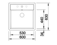Кухонная мойка Blanco Panor 60 514501 Белая — фото 6, Кухонные мойки