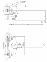 Смеситель для ванны Viko V-6915 универсальный Хром — фото 3, Смесители