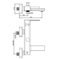 Смеситель для ванны GPD Pedra MBB160 Хром — фото 9, Смесители