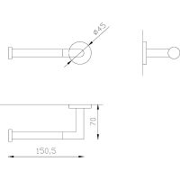 Держатель запасного рулона Nofer Line Хром глянцевый арт-16505.B — фото 2, Держатели для запасных рулонов