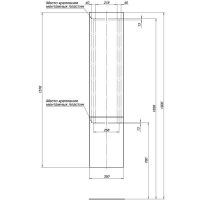 Шкаф пенал Aquanet Алвита 35 L 255868 подвесной Белый — фото 4, Пеналы для ванной комнаты