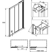 Товар: Душевая дверь Veconi Vianno VN-31 150 VN31-150-01-C5 профиль Хром стекло прозрачное - фото 8 Душевая дверь Veconi Vianno VN-31 150 VN31-150-01-C5 профиль Хром стекло прозрачное — фото 8, Раздвижные душевые двери