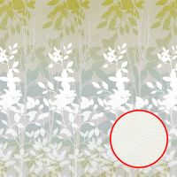 Фреска Ortograf Flora 31304 Фактура флок FLK Флизелин (2,7*2,7) Зеленый/Серый/Белый, Листья — фото 1, Фрески