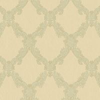 Обои Roberto Borzagi Queen I 90102-5 Винил на флизелине (1,06*10,05) Бежевый/Золото, Вензель — фото 1, Обои для стен