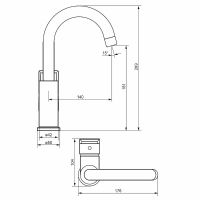 Смеситель для раковины Damixa Apollo 470220300 Черный матовый — фото 4, Смесители