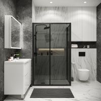 Товар: Душевой уголок Grossman Cosmo 100х80 120.K33.02.1080.21.10 профиль Черный матовый стекло тонированное - фото 4 Душевой уголок Grossman Cosmo 100х80 120.K33.02.1080.21.10 профиль Черный матовый стекло тонированное — фото 4, Душевые уголки