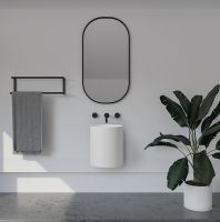 Раковина Abber Stein 42 AS2624 Белая матовая — фото 4, Раковины подвесные