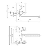 Смеситель для ванны Olive's Catalona 23251CT универсальный Хром — фото 2, Смеситель для ванны
