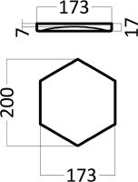 Гипсовая 3д панель Artpole Elementary Heksa-button E-0004 173x200 мм — фото 7, Гипсовые 3Д панели