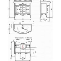 Тумба под раковину Migliore Bella 90 25933 Оливковая — фото 4, Тумбы под раковину