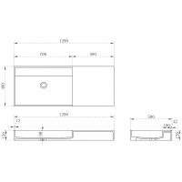 Товар: Раковина Abber Stein 120 AS2628 Белая матовая - фото 5 Раковина Abber Stein 120 AS2628 Белая матовая — фото 5, Раковины подвесные
