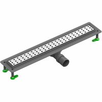 Душевой лоток Ctesi Flow Round 70 BK4024740 с решеткой Хром — фото 1, Душевые лотки