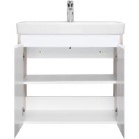 Тумба под раковину Aquaton Сканди Doors 70 1A278901SDB20 Белый глянец Дуб верона — фото 6, Мебель для ванной