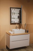 Зеркальный шкаф Silver Mirrors Киото-3 60 LED-00002824 с подсветкой Черный — фото 7, Зеркальные шкафы в ванную