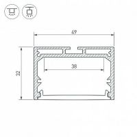 Товар: Профиль алюминиевый Arlight 037467 накладной Серебристый - фото 3 Профиль алюминиевый Arlight 037467 накладной Серебристый — фото 3, Профили для светодиодных лент