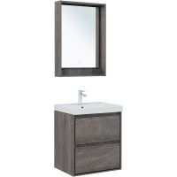 Тумба под раковину Aquanet Милан 60 336372 подвесная Дуб рошелье — фото 9, Тумбы под раковину