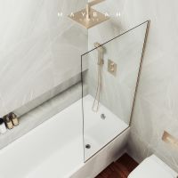 Товар: Шторка на ванну Maybah Glass MGV-62-2у 400x1400 в узком профиле Бронза стекло прозрачное - фото 4 Шторка на ванну Maybah Glass MGV-62-2у 400x1400 в узком профиле Бронза стекло прозрачное — фото 4, Неподвижные шторки для ванной