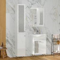 Товар: Зеркало со шкафом Volna Milena 55 R zsMLN55.R-01 с подсветкой Белое - фото 6 Зеркало со шкафом Volna Milena 55 R zsMLN55.R-01 с подсветкой Белое — фото 6, Зеркальные шкафы в ванную