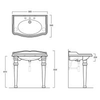 Консоль под раковину TW King TWKI3090.1сr Хром — фото 4, Консоли для раковины