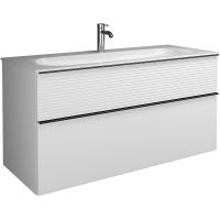 Тумба с раковиной Burgbad Fiumo 120 SFXN122F3956FOT2G0200C0001*1 подвесная Белая глянцевая — фото 2, Мебель для ванной