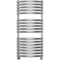 Водяной полотенцесушитель Terminus Капри П17 500х1200 4670078530653 Хром, нижнее подключение, G 1/2" ВР, с комплектом вентилей — фото 2, Водяные полотенцесушители