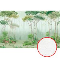 Фреска Ortograf Aurora 34120 Фактура бархат FX Флизелин (4,8*3) Зеленый/Коричневый, Пейзаж/Животные — фото 1, Фрески