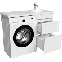 Тумба с раковиной Iddis Optima Home 110 R OPH11RBi95K Белый — фото 3, Тумбы с раковиной