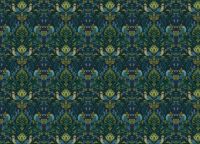 Обои Grandeco Arcadia A 67802 Винил на флизелине (0,53*10,05) Зеленый/Синий, Дамаск/Птицы — фото 2, Обои для стен