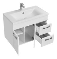 Тумба под раковину Aquaton Диор 80 1A167801DR010 подвесная Белая — фото 2, Тумбы под раковину