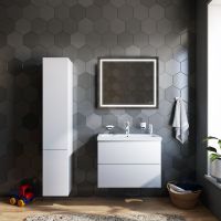 Шкаф пенал AM.PM Gem 30 L M90CHL0306WG подвесной Белый — фото 7, Пеналы для ванной комнаты