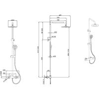 Душевая система Allen Brau Eclipse 3.0 5.E1A11-00 с термостатом Хром — фото 4, Душевые стойки