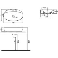 Товар: Раковина Azzurra Elegance Circle 70 ELLA070420CMBI/(ECI70M bi)*1 Белая - фото 4 Раковина Azzurra Elegance Circle 70 ELLA070420CMBI/(ECI70M bi)*1 Белая — фото 4, Раковины