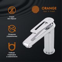 Товар: Смеситель для раковины Orange Line Хром арт-M06-021cr - фото 2 Смеситель для раковины Orange Line Хром арт-M06-021cr — фото 2, Смесители для раковины