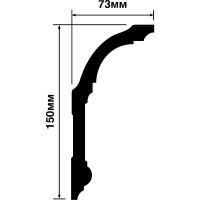 Карниз HIWOOD A150V2 2000x150x73 мм — фото 2, Карнизы