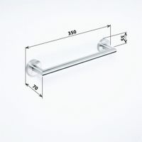 Полотенцедержатель Bemeta Neo stainless 104204015 Хром — фото 2, Полотенцедержатели