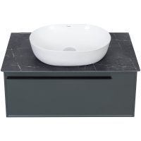 Тумба под раковину La Fenice Elba 80 FNC-01-ELB-G-80 подвесная Серая матовая — фото 6, Мебель для ванной