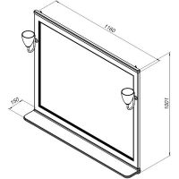 Зеркало Aquanet Валенса New 120 238831 Белое матовое — фото 6, Мебель для ванной