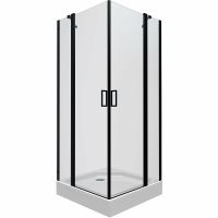 Душевой уголок Triton Тау-Блэк 90х90 Щ0000054038 профиль Черный стекло прозрачное — фото 1, Квадратные душевые уголки