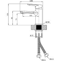 Товар: Смеситель для раковины Orange Modi M25-021cr Хром - фото 8 Смеситель для раковины Orange Modi M25-021cr Хром — фото 8, Смесители для раковины