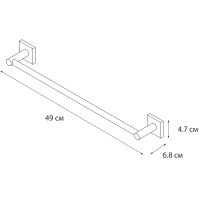 Полотенцедержатель Fixsen Lux Chrome FX-15001 Хром — фото 3, Полотенцедержатели