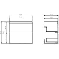 Товар: Тумба под раковину Cersanit Moduo Slim 60 64125 подвесная Белая - фото 4 Тумба под раковину Cersanit Moduo Slim 60 64125 подвесная Белая — фото 4, Мебель для ванной