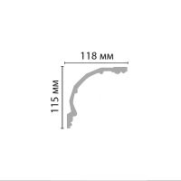 Угловой элемент Decomaster DP 52 2400x115x118 мм — фото 2, Молдинги