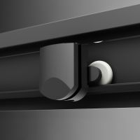 Комплект душевого уголка с душевой системой и аксессуарами AM.PM Gem 90x90 WK90EO профиль Черный матовый стекло прозрачное — фото 7, Душевые уголки