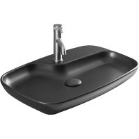 Раковина Allen Brau Liberty 2 70 4.32011.31 Черная матовая — фото 1, Раковины накладные